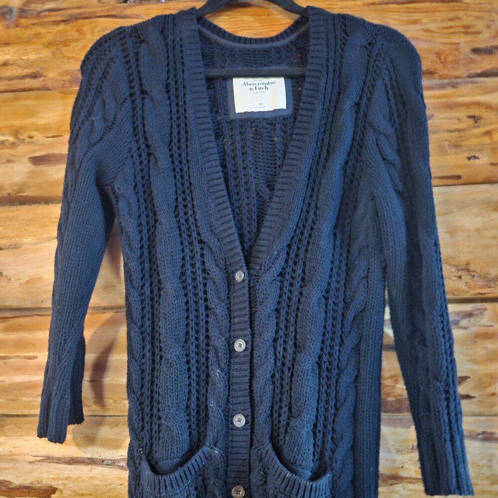 Abercrombie & Fitch Navy Knitted Sweater